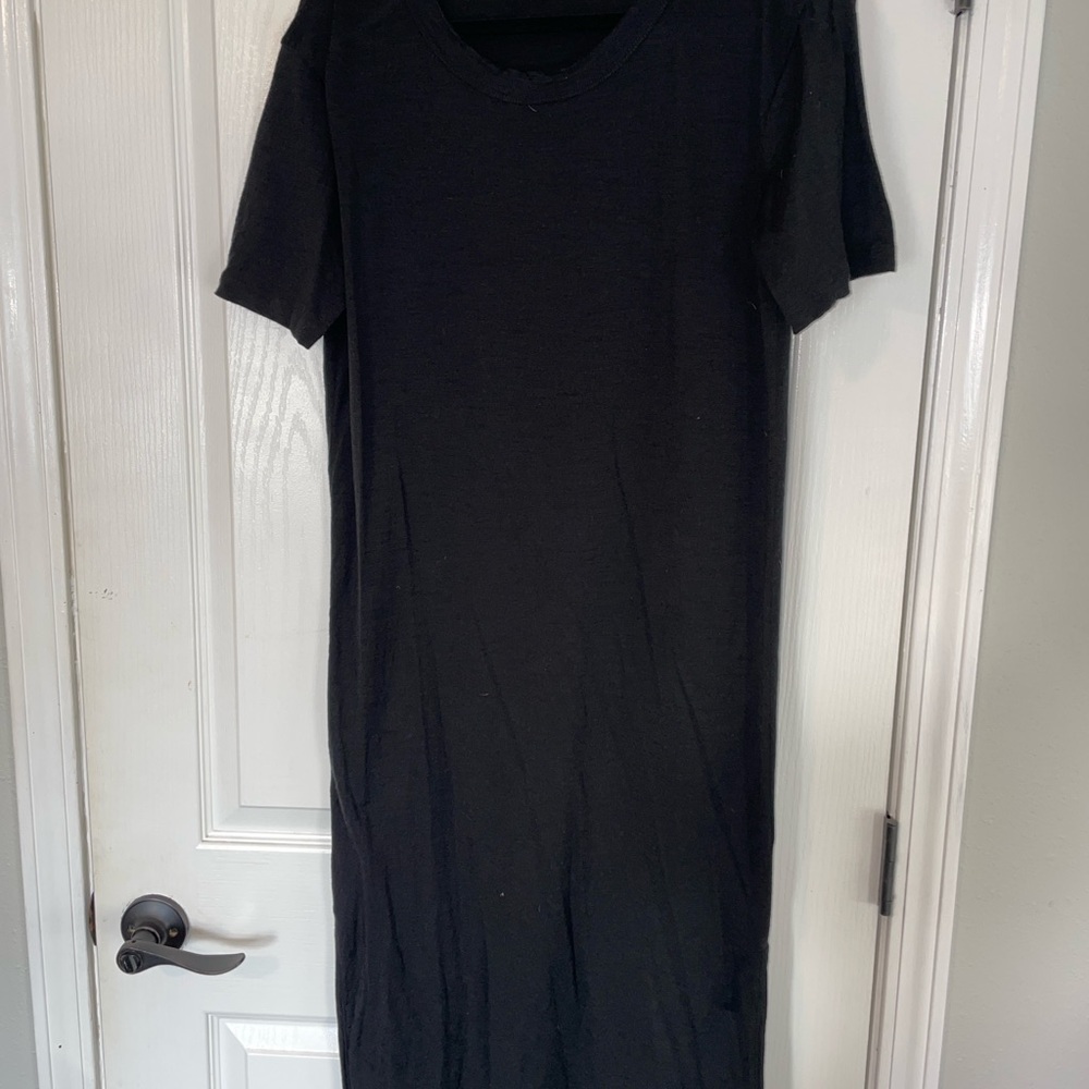 Icebreaker Granary Black Midi Dress